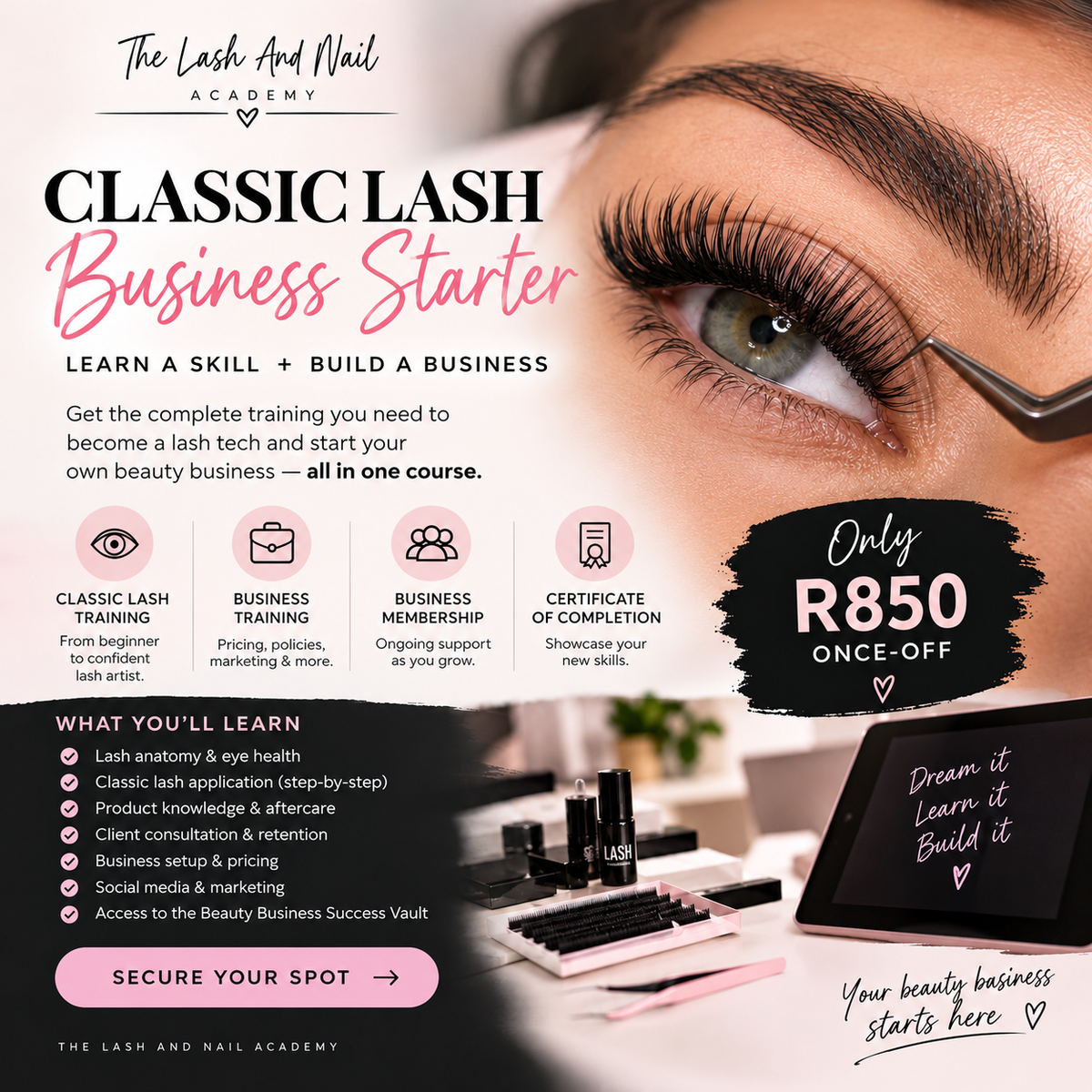 Classic Lash Extensions Online Training & Business Builder Programme